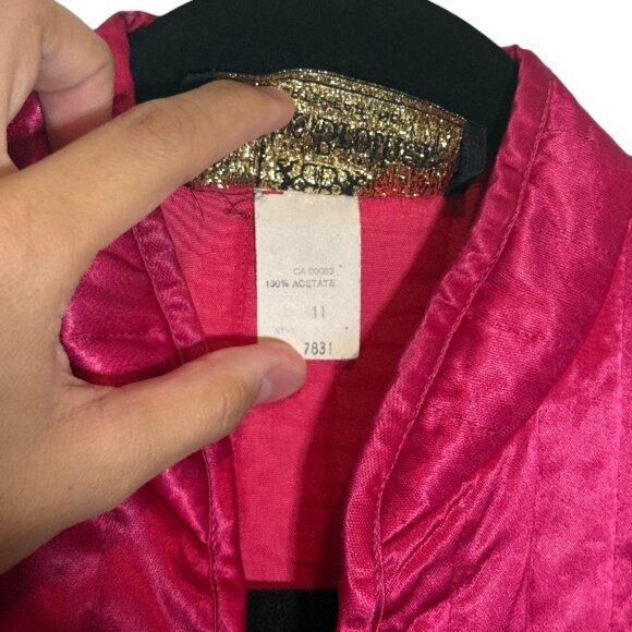 Brooks Brothers quilted open front jacket pink women's size 11 - Picture 4 of 5